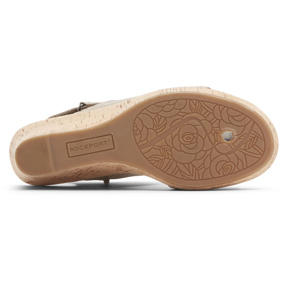 Rockport Sandaler Dame Beige - Briah Asymmetrical 2-Piece - WYRA92483